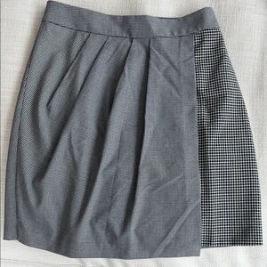 Club Monaco Black and White Patterned Mini Skirt